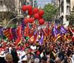 Работниците ширум Европа и Азија бараат поголеми работнички права на првомајските демонстрации