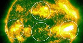 Истовремено експлодираа четири области на Сонцето- дали соларните факели ќе ја погодат Земјата